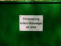 Personenzug Buchhorst-Brunsenkoppel und zurück